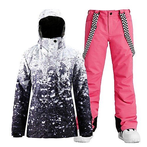 

Women's Ski Jacket with Pants Skiing Snowboarding Winter Sports Waterproof Windproof Warm 100% Polyester Clothing Suit Ski Wear
