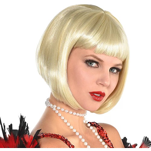 

Cosplay Wig Blonde Flapper Straight Bob Wig Short Blonde Synthetic Hair Women's Anime Cosplay Exquisite Blonde