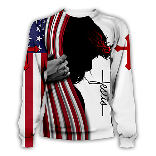 

Men's Pullover Sweatshirt Graphic Round Neck Daily Weekend 3D Print Basic Casual Hoodies Sweatshirts Long Sleeve Rainbow