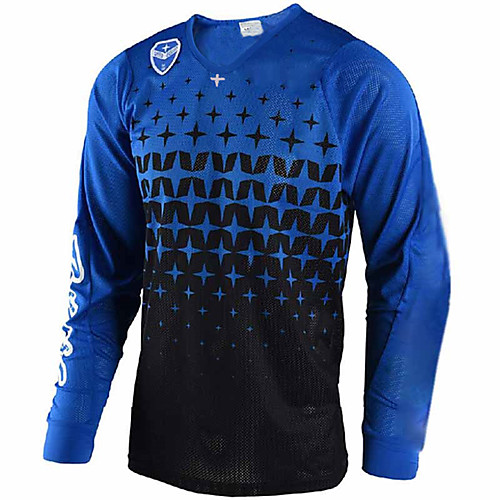 

21Grams Men's Long Sleeve Cycling Jersey Downhill Jersey Dirt Bike Jersey Winter Spandex Black / Red Bule / Black Bike Jersey Top Mountain Bike MTB Road Bike Cycling UV Resistant Breathable Quick Dry