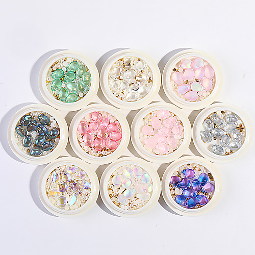 

Mixed Nail Art Jewelry Crystal Stone Pearl Steel Ball Rivet Mixed Nail Shell Stone Jewelry