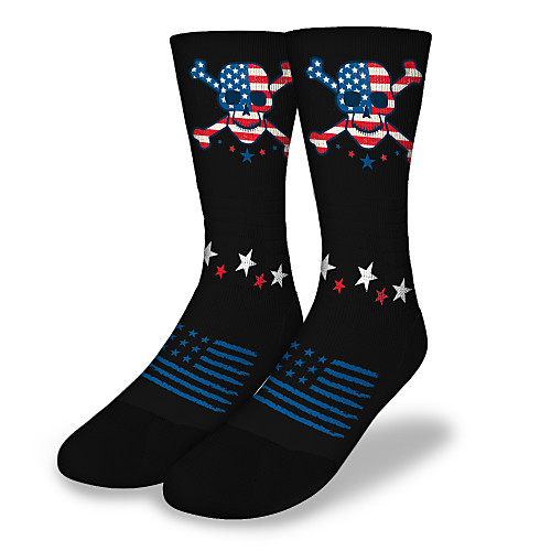 

Crew Socks Compression Socks Calf Socks Athletic Sports Socks Cycling Socks Men's Women's Bike / Cycling Breathable Soft Comfortable 1 Pair National Flag Cotton Black M L / Stretchy