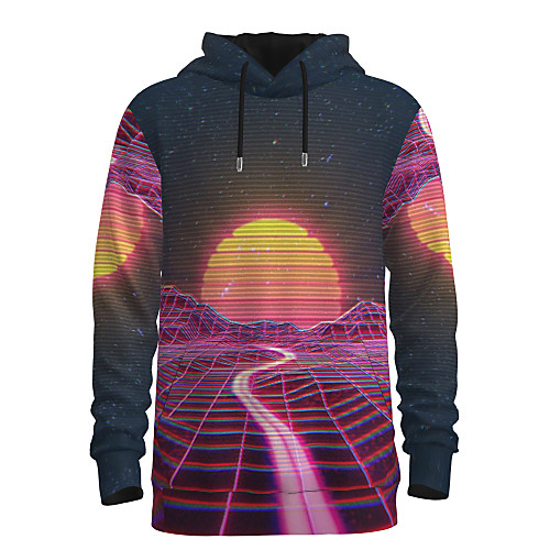 

Men's Daily Pullover Hoodie Sweatshirt 3D Graphic Hooded Basic Hoodies Sweatshirts Long Sleeve Purple