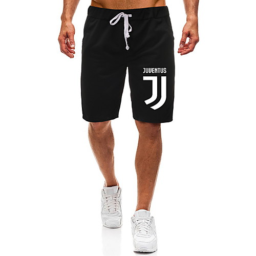 

Men's Shorts Jogger Shorts Drawstring Elastic Waist Cotton Letter Printed Sport Athleisure Shorts Bottoms Breathable Soft Comfortable Running Everyday Use Beach General Use