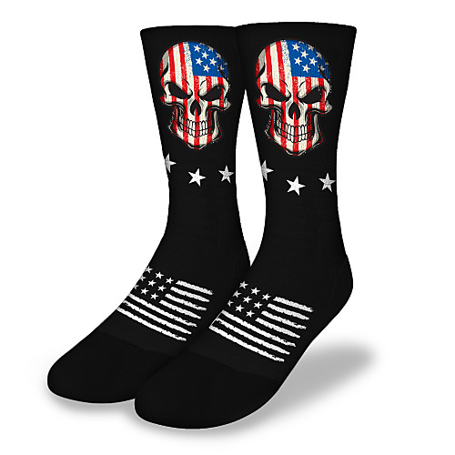 

Crew Socks Compression Socks Calf Socks Athletic Sports Socks Cycling Socks Women's Men's Bike / Cycling Breathable Soft Comfortable 1 Pair National Flag Cotton Black S M L / Stretchy