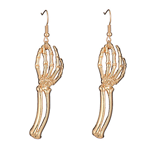 

Women's Hoop Earrings Retro Skull Vintage Earrings Jewelry White and Sliver / Golden / Gold For Halloween 2pcs