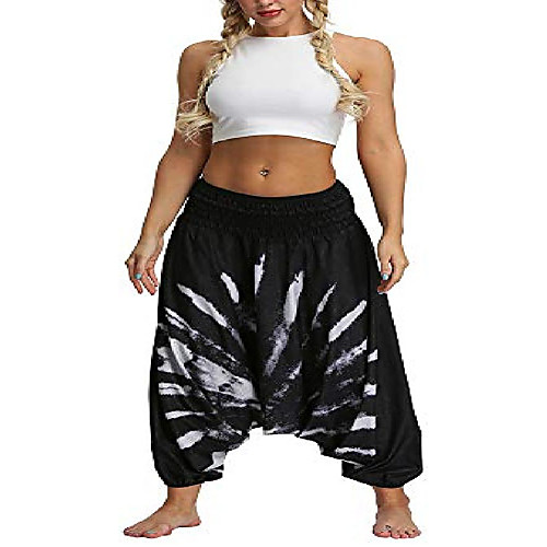 

bandhnu printed harem bloomers yoga pants casual baggy sports hippie dance pants boho pants trousers violet