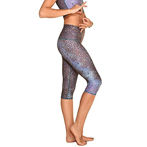 

mermaid fairyqueen yoga capri leggings (medium) teal