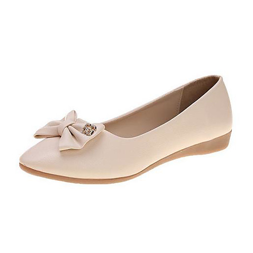 

leatherette glitter capped toe bow ballerina flat & #40;little girl/big girl& #41; ei45 - white & #40;size: little kid 11& #41;