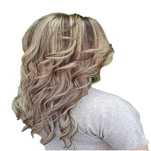 

Synthetic Wig Curly Middle Part Wig Long Brown Synthetic Hair Women's Fashionable Design Middle Part Exquisite Brown