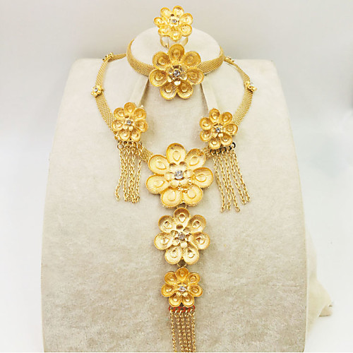 

Women's Clear Synthetic Diamond Bridal Jewelry Sets Simple Basic Elegant Earrings Jewelry Light Yellow / Dark Yellow / Yellow For Wedding Engagement 1 set