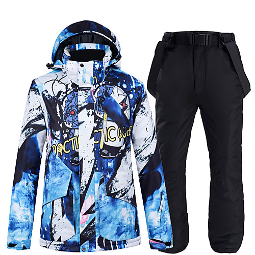 

Men's Ski Jacket with Pants Skiing Snowboarding Winter Sports Waterproof Windproof Warm 100% Polyester Clothing Suit Ski Wear