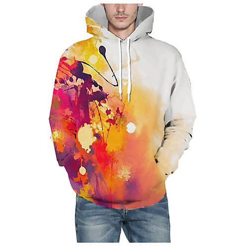 

Men's Daily Pullover Hoodie Sweatshirt 3D Graphic Hooded Basic Hoodies Sweatshirts Long Sleeve Red