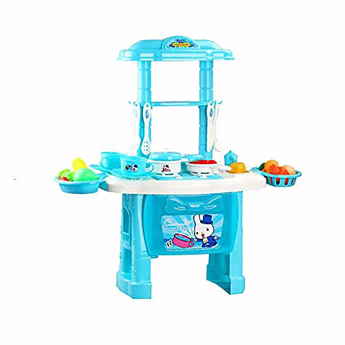 

intellectual toy children's kitchen toy set girl 3-6 years old simulation kitchen utensils 2 colors optional gifts for boys and girls (color : blue)