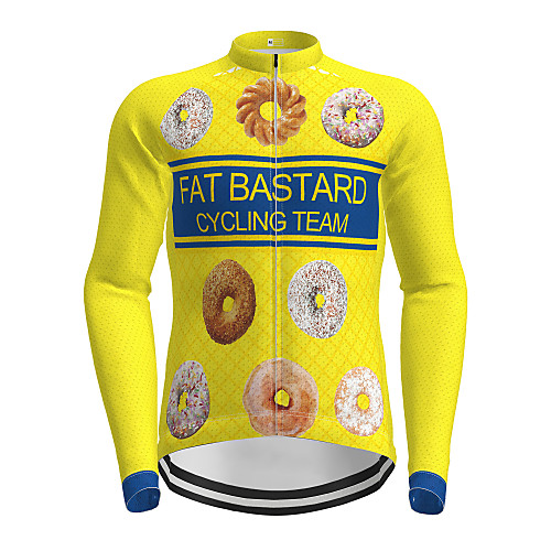 

21Grams Men's Long Sleeve Cycling Jersey Winter Yellow Novelty Bike Jersey Top Mountain Bike MTB Road Bike Cycling Quick Dry Sports Clothing Apparel / Micro-elastic / Athleisure