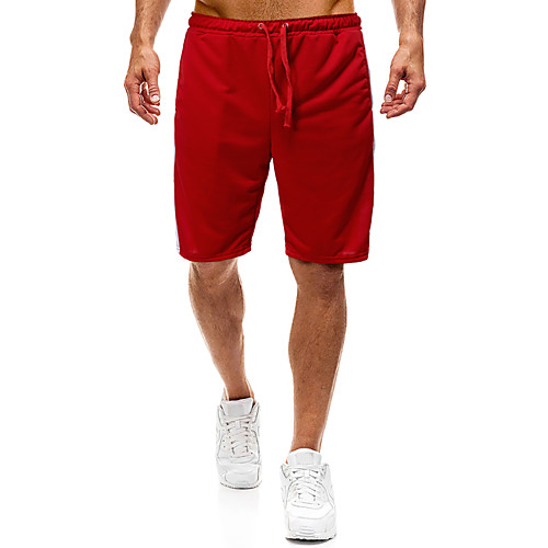 

Men's Slim Sweatpants Pants Solid Colored Full Length Black Blue Red