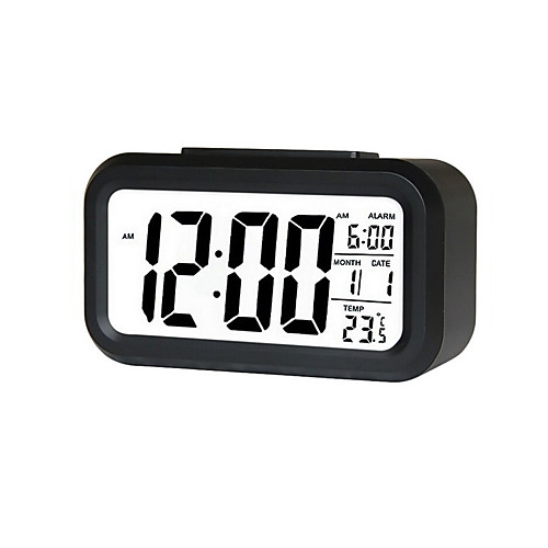 

Alarm Clock LED Display Digital Alarm Clock Snooze Night Light Battery Clock with Date Calendar Temperature for Bedroom Home Office Travel(Not Include Batteries) 13.5cm7.5cm4.5cm