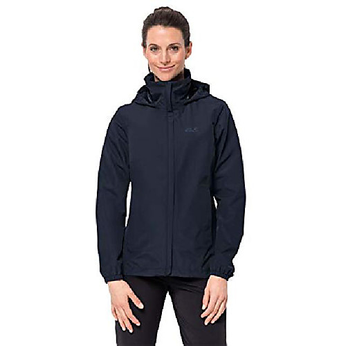 

women's stormy point women's waterproof rain jacket 100% pfc free, midnight blue, x-small