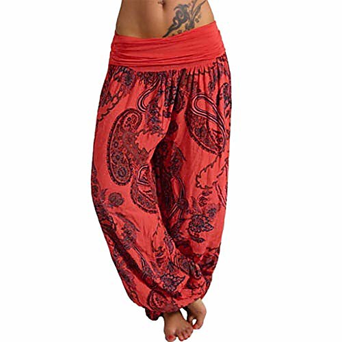 

Women's Yoga Pants Wide Leg Light Blue Navy Lake Green Belly Dance Yoga Fitness Plus Size Sports Activewear Micro-elastic Loose