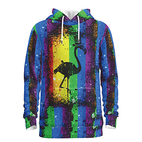 

Men's Pullover Hoodie Sweatshirt Graphic Animal Halloween Weekend 3D Print Casual Halloween Hoodies Sweatshirts Blue