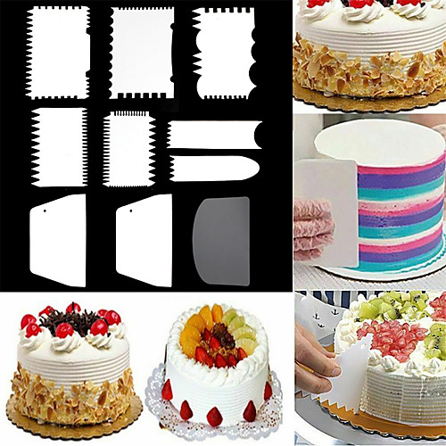 

Cake Cream Smoothing 7 PIECES Smoother Scraper smooth Comb Baking Cutting Tool