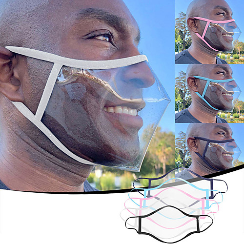 

Adult Unisex Lip Language Dustproof Smog and Anti-spitting PVC Material Transparent Mask