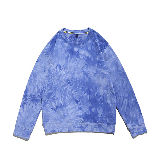 

Women's Sweatshirt Pullover Tie Dye Crew Neck Color Block Sport Athleisure Sweatshirt Long Sleeve Warm Soft Oversized Comfortable Everyday Use Exercising General Use / Winter