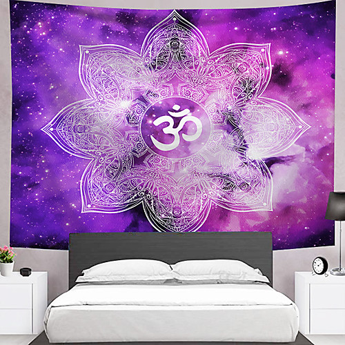 

Mandala Bohemian Wall Tapestry Art Decor Blanket Curtain Picnic Tablecloth Hanging Home Bedroom Living Room Dorm Decoration Boho Hippie Psychedelic Floral Flower Lotus Purple Background Views