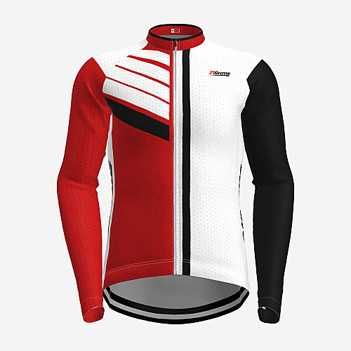 

21Grams Men's Long Sleeve Cycling Jersey Winter Red Novelty Bike Jersey Top Mountain Bike MTB Road Bike Cycling Quick Dry Sports Clothing Apparel / Micro-elastic / Athleisure
