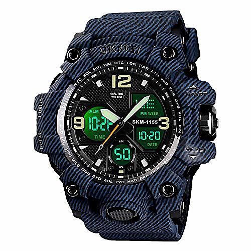 

analog mens digital watch, waterproof military watch with dual display alarm stopwatch calendar led backlight sports wrist watch for men litbwat