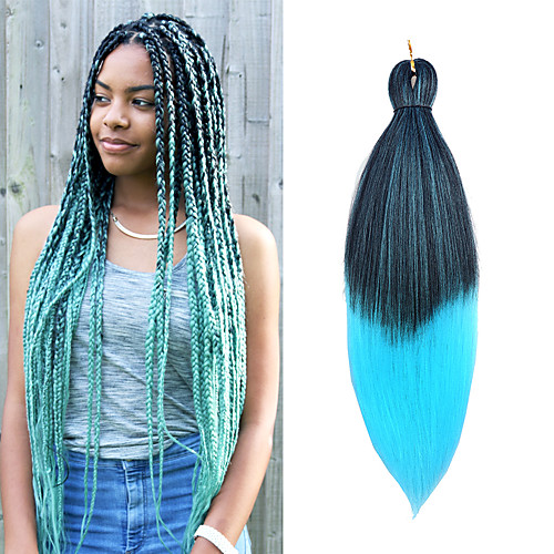 

Twist Braids Straight Box Braids Blue Pink Synthetic Hair 26 inch Braiding Hair 1 Piece 3 Pieces 6 Pieces