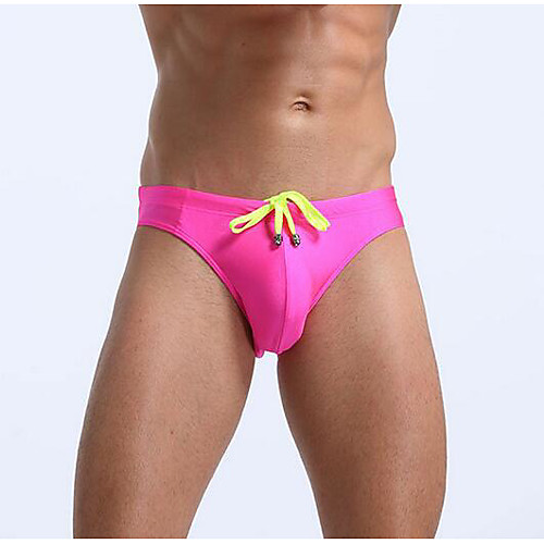 

Men's Bottoms Swimsuit Solid Colored Normal Swimwear Bathing Suits Red