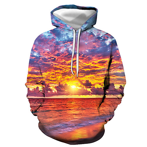 

Men's Pullover Hoodie Sweatshirt Graphic Hooded Daily Casual Basic Hoodies Sweatshirts Long Sleeve Orange