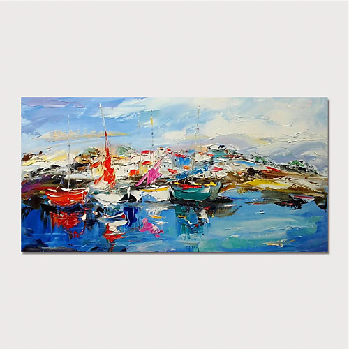 

Oil Painting Hand Painted Horizontal Abstract Modern Stretched Canvas