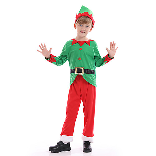 

Santa Claus Cosplay Costume Boys' Kid's Christmas Christmas Christmas Polyester Top / Pants / Hat