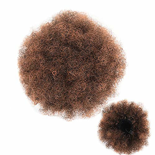 

afro puff drawstring ponytail,kinky curl synthetic high puff drawstring short ponytail with clip in comb (t1b/30)