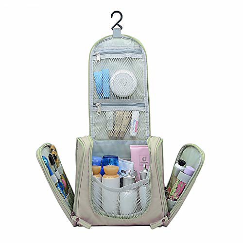 

hanging travel toiletry bag for men and women, portable waterproof organizer makeup cosmetic bag, lightweight dopp kit shaving bag