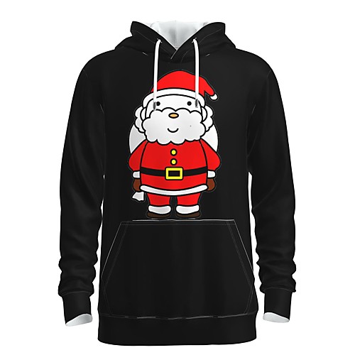 

Men's Daily Pullover Hoodie Sweatshirt 3D Graphic Hooded Basic Christmas Hoodies Sweatshirts Long Sleeve Black