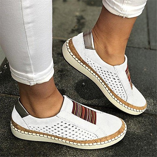 

Unisex Sneakers Wedge Heel Round Toe Daily Synthetics White Burgundy Blue