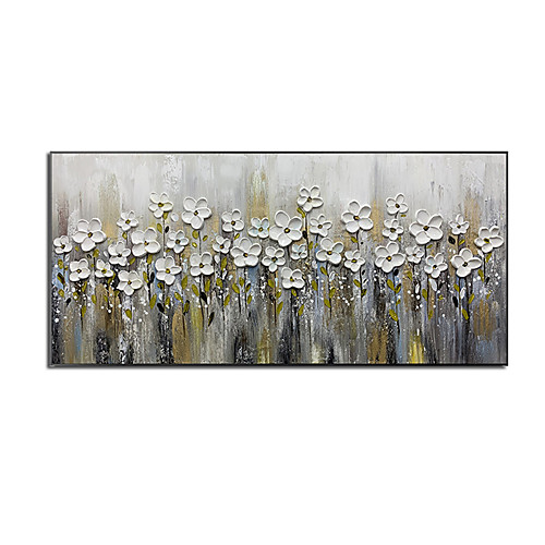 

Oil Painting Hand Painted - Abstract Floral Botanical Comtemporary Modern Rolled Canvas (No Frame)