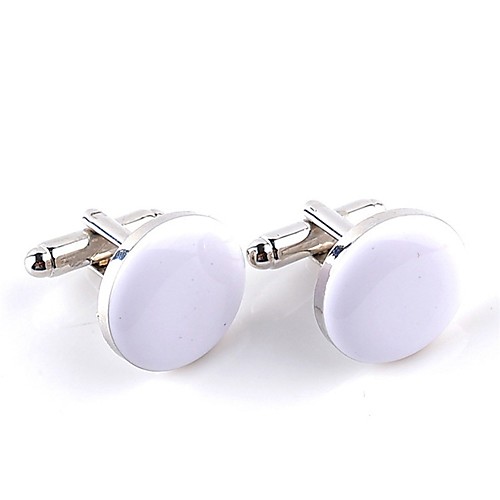 

Cufflinks Simple Basic Brooch Jewelry White For Daily Festival