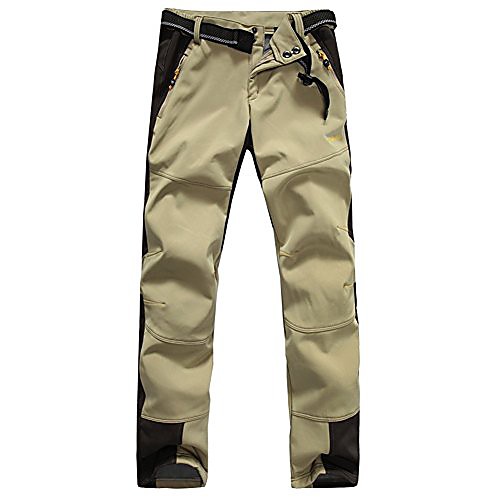 

female's plus size soft shells thickening warm fleece pants waterproof windproof climbing pants