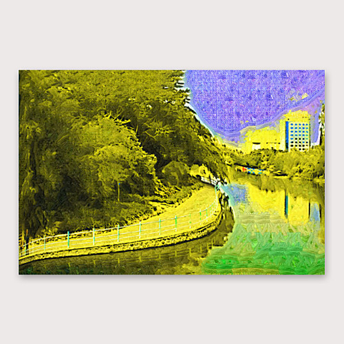

Oil Painting Hand Painted Horizontal Abstract Landscape Modern Stretched Canvas