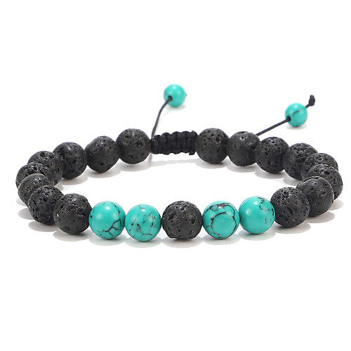 

braided calm lava rock diffuser oil mens bracelet for women adjustable - meditation,relax,healing,aromatherapy,chakra,yoga