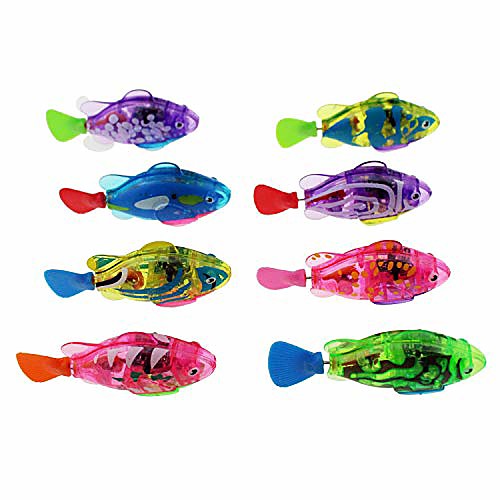 

electronic fish pets animal kids bath toys gifts water activated swim tub bathtub (8 fish)