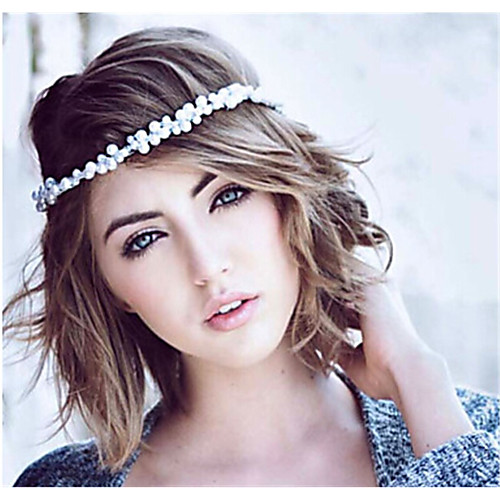 

Imitation Pearl / Alloy Headdress with Imitation Pearl / Ribbons 1 Piece Wedding Headpiece