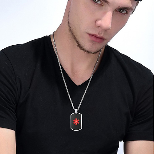 

Personalized Customized Pendant Necklace Stainless Steel 1pc / pack Silver