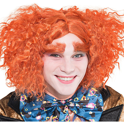 

Cosplay Wig Mad Hatter Loose Curl Middle Part Wig Medium Length Orange Synthetic Hair Women's Anime Cosplay Exquisite Orange