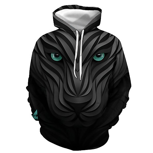 

Men's Pullover Hoodie Sweatshirt Graphic Hooded Daily Going out 3D Print Basic Casual Hoodies Sweatshirts Long Sleeve Black