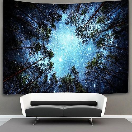 

Wall Tapestry Art Decor Blanket Curtain Picnic Tablecloth Hanging Home Bedroom Living Room Dorm Decoration Polyester Tree Sky Star